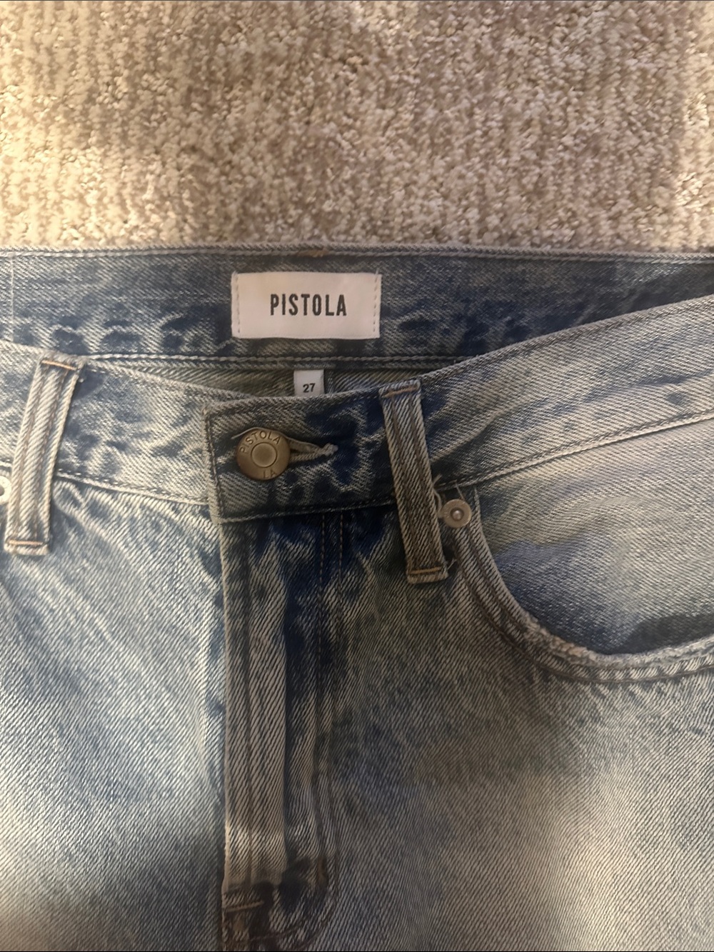 pistola Light Blue 'Bowie' Cropped Straight Jeans - Picture 8 of 9